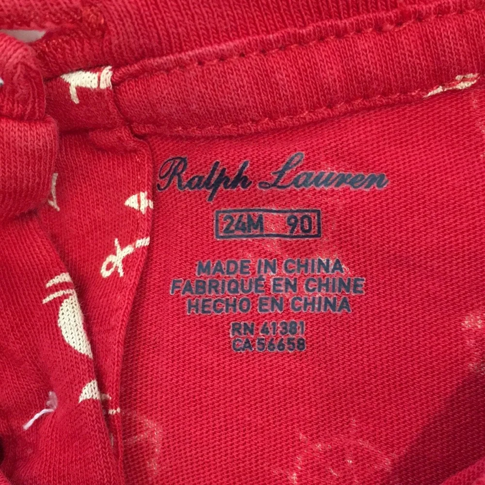 Ralph Lauren red tshirt size 24 months
